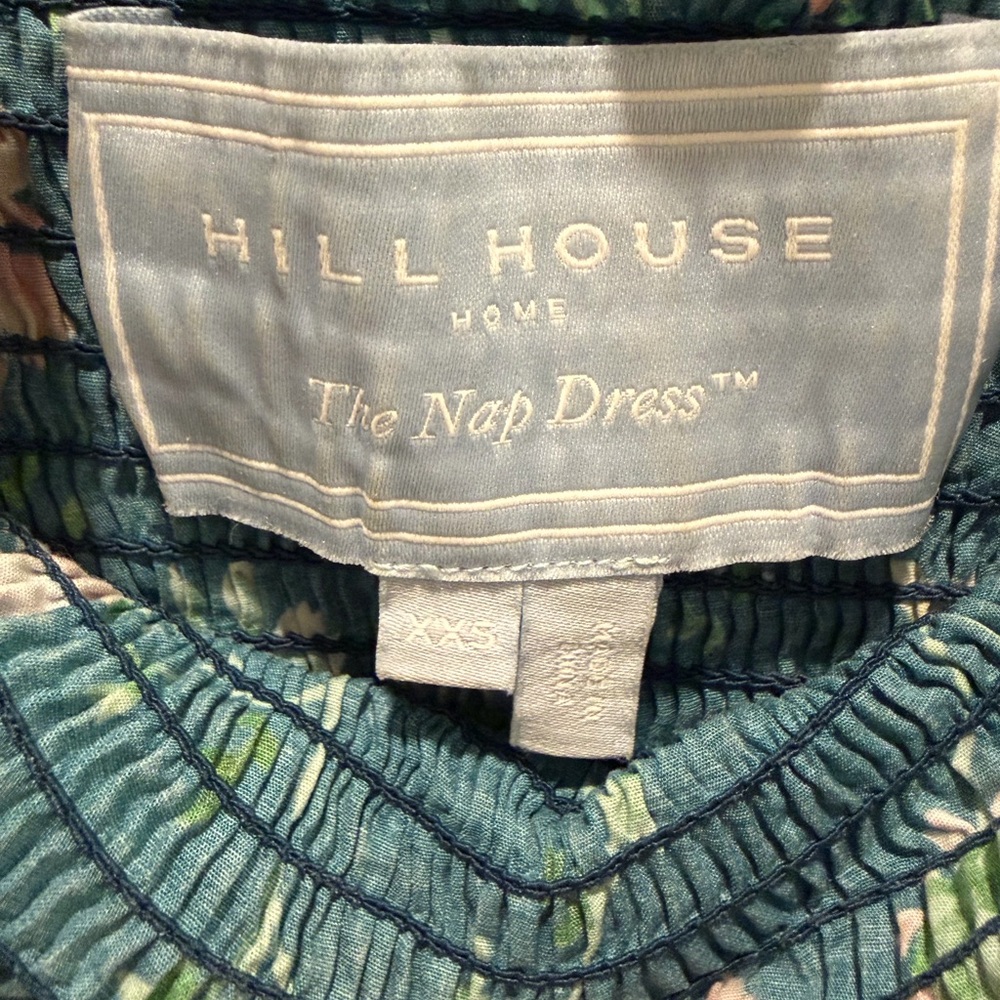 Hill House Elizabeth Nap Dress in Moody Floral, green, XXS - Picture 4 of 5